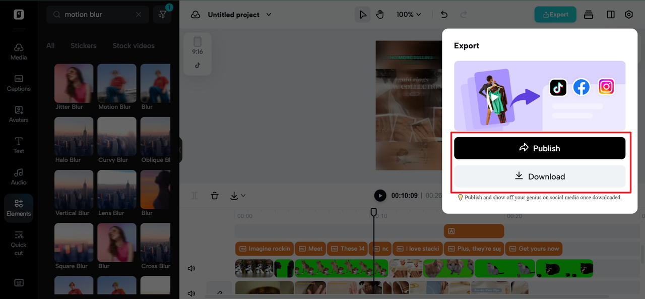 Keep your blurred video